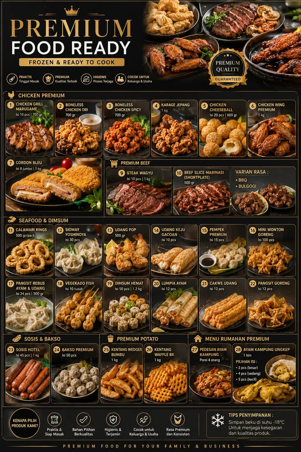 Jasmine Shop Premium Product — Frozen Food Premium
